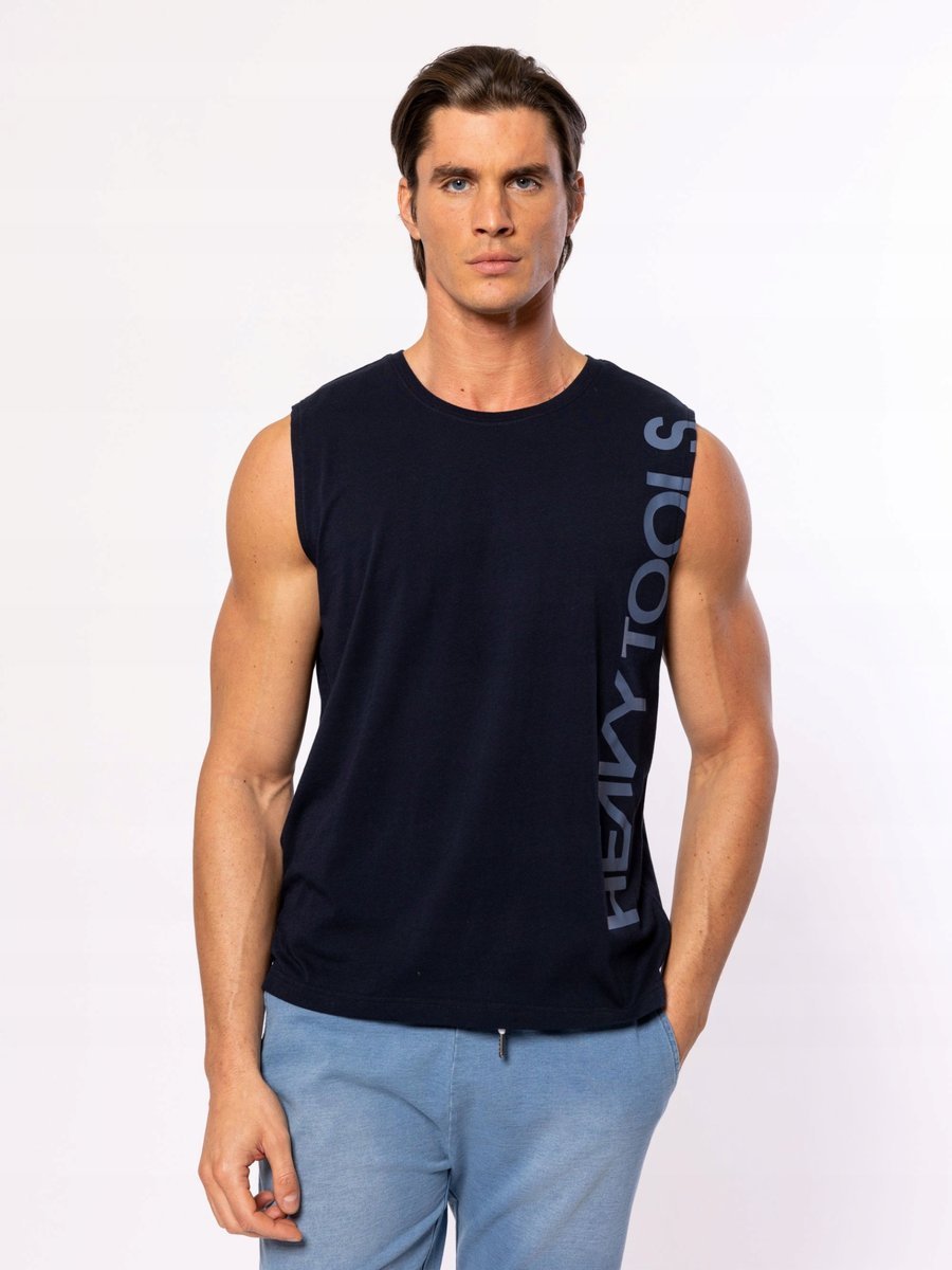 HEAVY TOOLS MĘSKA KOSZULKA BEZ RĘKAWÓW BAKLA GRANATOWA NAVY ROZMIAR XXL