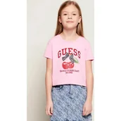 Koszulki dla dziewczynek - Guess T-shirt Cropped Fit - miniaturka - grafika 1