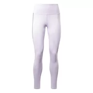 Legginsy - Reebok Damskie nowoczesne legginsy z poliestru Safari, Fioletowa Oasis, XS - miniaturka - grafika 1