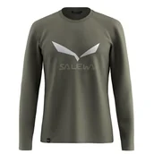 Koszulki męskie - Salewa Solidne logo Dry L/S Tee M, Faded Green, 3XL - miniaturka - grafika 1