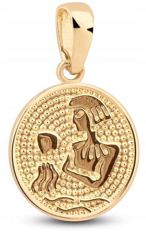 ZŁOTA ZAWIESZKA ZNAK ZODIAKU WODNIK 333