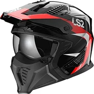 Części motocyklowe - LS2, crossoverowy kask motocyklowy DRIFTER Triality Red 2206, L - miniaturka - grafika 1