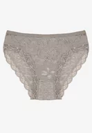 Majtki damskie - Szare Bawełniane Majtki Figi z Koronką z Przodu Bivora - miniaturka - grafika 1