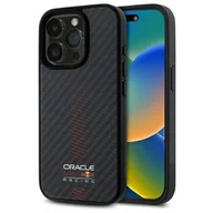 Etui i futerały do telefonów - Etui RED BULL Carbon Fiber Power Bar MagSafe do Apple iPhone 15 Pro Czarny - miniaturka - grafika 1