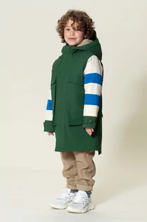 Kurtki i płaszcze dla dziewczynek - Gosoaky kurtka przeciwdeszczowa dziecięca STRIPED FOX kolor zielony - grafika 1