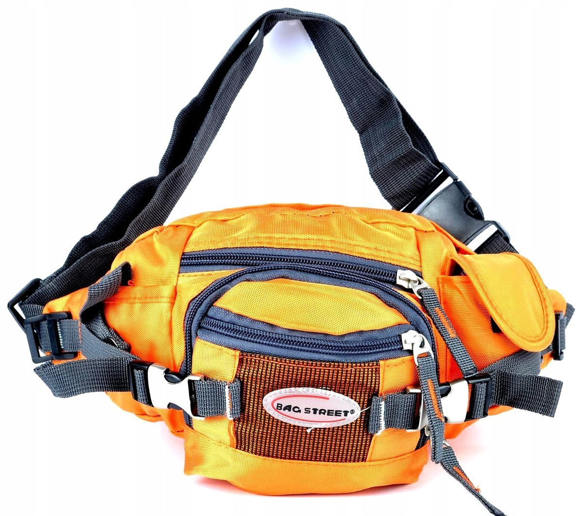 POMARAŃCZOWA Nerka TURYSTYCZNA Biodrowa SASZETKA NA PAS Sakiewka Torebka XL