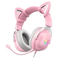 Słuchawki - ONIKUMA X11 RGB różowe - miniaturka - grafika 1