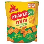 Krakersy - Lajkonik Krakersy mini o smaku ser i cebulka 100 g - miniaturka - grafika 1