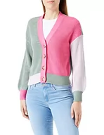 Swetry damskie - ONLY Onlblossom damski kardigan z dekoltem w serek, Carmine Rose/Szczegóły: lawendowa mgła/chińska zieleń, XS - miniaturka - grafika 1