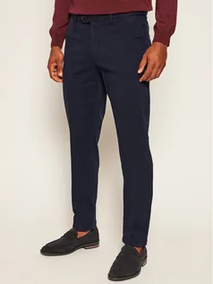 Spodnie męskie - Oscar Jacobson Spodnie materiałowe Danwick 5176 4305 Granatowy Slim Fit - grafika 1