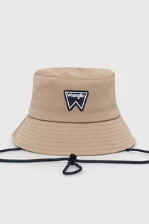 Czapki męskie - Wrangler kapelusz kolor beżowy - grafika 1