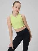 Biustonosze dla dziewczynek - 4F Stanik sportowy dziewczęcy - zielony 158/164 (12-14 lat) - miniaturka - grafika 1
