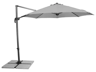 Schneider Parasol ogrodowy Sombra, średnica 300 cm, z listwą świetlną LED (Srebrnoszary) - Parasole ogrodowe - miniaturka - grafika 1