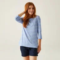 Bluzki damskie - Regatta Damska bluzka 3/4 Bayletta Niebieski, Cotton, Rozmiar: 34 - miniaturka - grafika 1