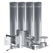 Akcesoria kominkowe - komin systemowy fi 150 jednościenny wkład komina - miniaturka - grafika 1