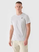 Koszulki męskie - T-shirt męski gładki 4F 4FWMM00TTSHM1843-27M Szary - miniaturka - grafika 1