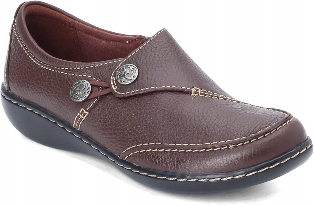 Clarks Półbuty Damskie Brązowe Skórzane 36 Ż_h