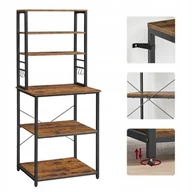 Szafki kuchenne - Regał szafka kuchenna 6 Poziomów dąb rustykalny 40 x 60 x 167 vintage Loft - miniaturka - grafika 1