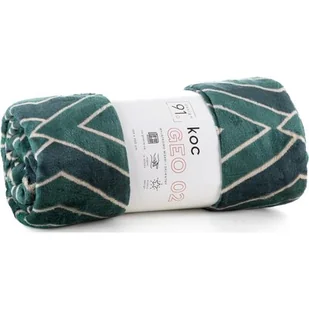 Koc EUROFIRANY D91 Geo 2 150 x 200 cm Zielony - Koce - miniaturka - grafika 1