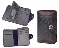 Portfele - Portfel Męski Skórzany Czarny Składany Elegancki Młodzieżowy Na Prezent P59 - miniaturka - grafika 1