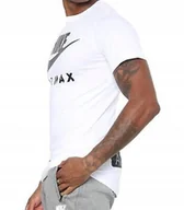 Koszulki męskie - Nike Koszulka Męska T-Shirt Sportowa Biała. S Bawełniana - miniaturka - grafika 1