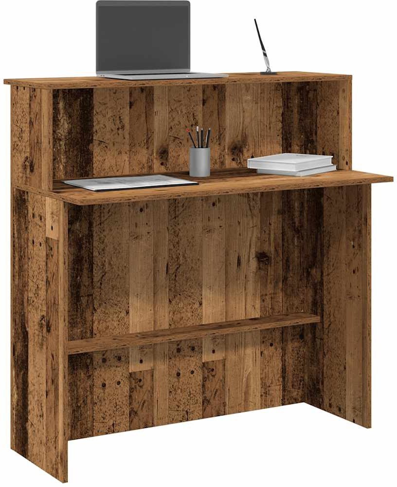 Biurko vidaXL Biurko recepcyjne Stare drewno 100x50x103,5 cm Drewno klejone
