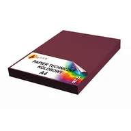 Szkolne artykuły papiernicze - Papier techniczny A4 200g bordowy 50 arkuszy - miniaturka - grafika 1