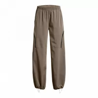 Spodnie sportowe damskie - Damskie spodnie treningowe Under Armour UA Unstoppable Airvent Parachute Pant - brązowe - UNDER ARMOUR - miniaturka - grafika 1