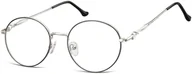 Okulary korekcyjne, oprawki, szkła - Sunoptic Okulary oprawki okrągłe zerówki metalowe korekcyjne L120B - miniaturka - grafika 1