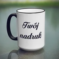 Kubki - Duży kubek XXL z czarnym uszkiem z Twoim nadrukiem - miniaturka - grafika 1