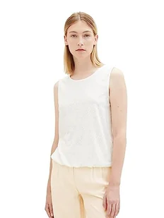 TOM TAILOR Damski 1036793 Top, 10315-Whisper White, L, 10315 - Whisper White, L - Koszulki i topy damskie - miniaturka - grafika 1