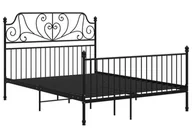 Łóżka - Czarne metalowe łóżko metalowe 160x200 cm - Retilo - miniaturka - grafika 1