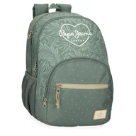 Torby na laptopy - Pepe Jeans Coralie Plecak Dwukomorowy Laptop 15,6 cala Zielony 32x44x22 cm Poliester 25,81 l by Joumma Bags, Zielony, Talla única, Plecak z podwójną komorą - miniaturka - grafika 1