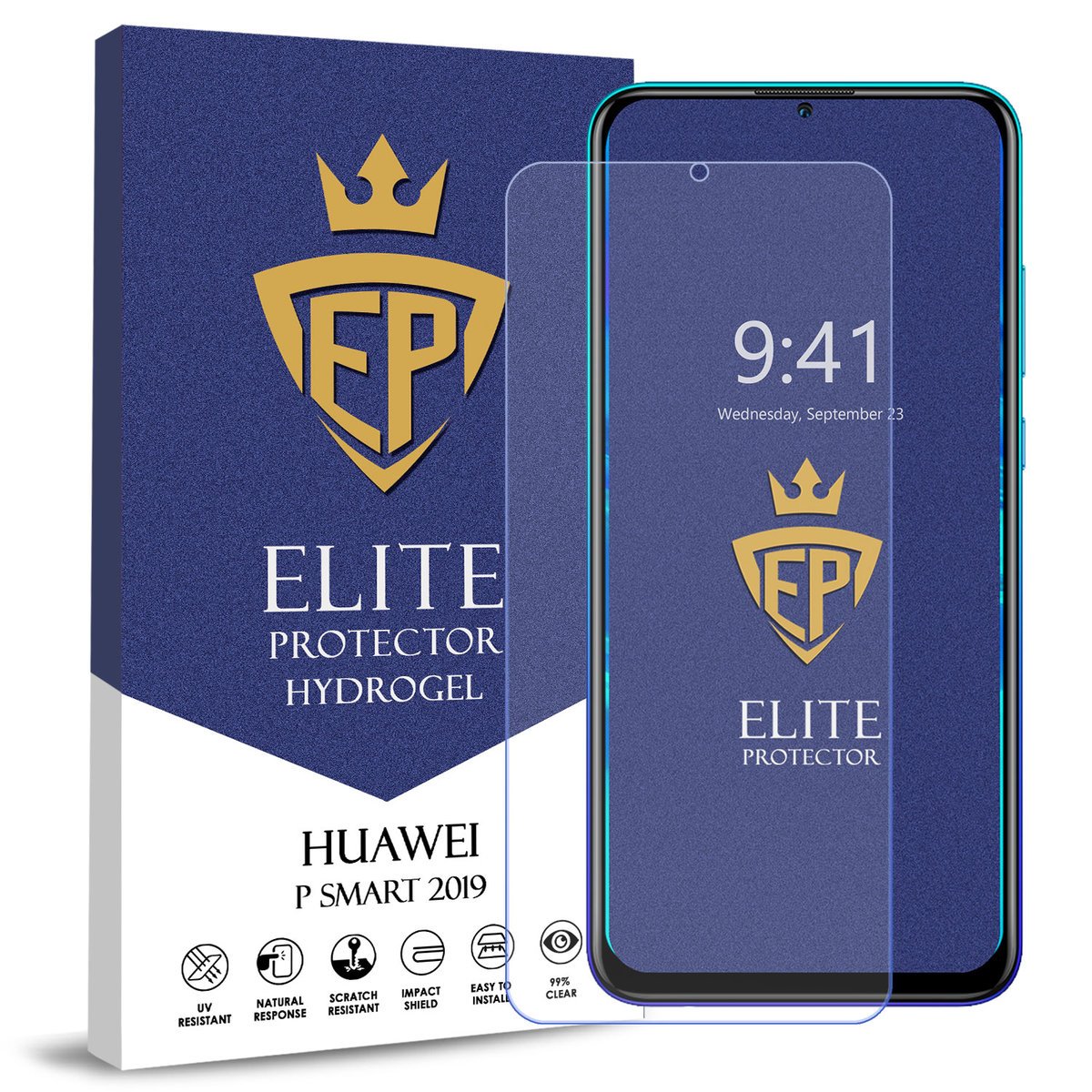 FOLIA 5D CAŁY EKRAN NA TELEFON DO HUAWEI P SMART 2019 HYDROŻELOWA ORYGINAŁ