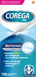 COREGA Tabs - tabletki do czyszczenia protez 136 tabl. - Higiena protez i aparatów ortodontycznych - miniaturka - grafika 1