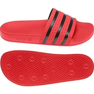 Klapki i japonki damskie - Klapki adidas Originals Adilette Slides U CQ3098 czarne czerwone - Adidas - miniaturka - grafika 1
