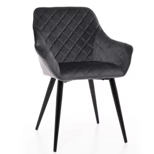 Krzesło fotelowe szare DC-6369 welur #71 - Fotele - miniaturka - grafika 1