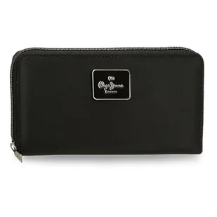 Pepe Jeans Christine Portfel Czarny 19,5 x 10 x 2 cm Poliester z Detalami ze Sztucznej Skóry by Joumma Bags, Czarny (Black), Talla única, aktówka - Portfele - miniaturka - grafika 1