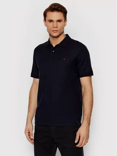 Koszulki męskie - Calvin Klein Polo Refined Pique Chest K10K102964 Granatowy Regular Fit - grafika 1
