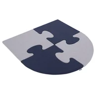 Maty edukacyjne - KiddyMoon Piankowe Puzzle do zabawy Łuk jasnoszary-granatowy 4 Zabawka mata - miniaturka - grafika 1