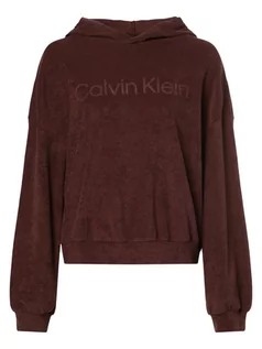 Piżamy damskie - Calvin Klein - Damska koszulka od piżamy, brązowy - grafika 1