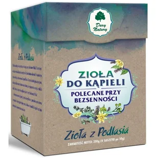 Dary Natury ZIOŁA DO KĄPIELI PRZY BEZSENNOŚCI 4X50 - Herbata - miniaturka - grafika 1