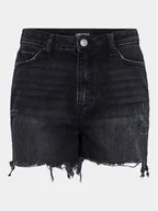 Spodenki damskie - Pieces Szorty jeansowe Summer 17146748 Czarny Regular Fit - miniaturka - grafika 1