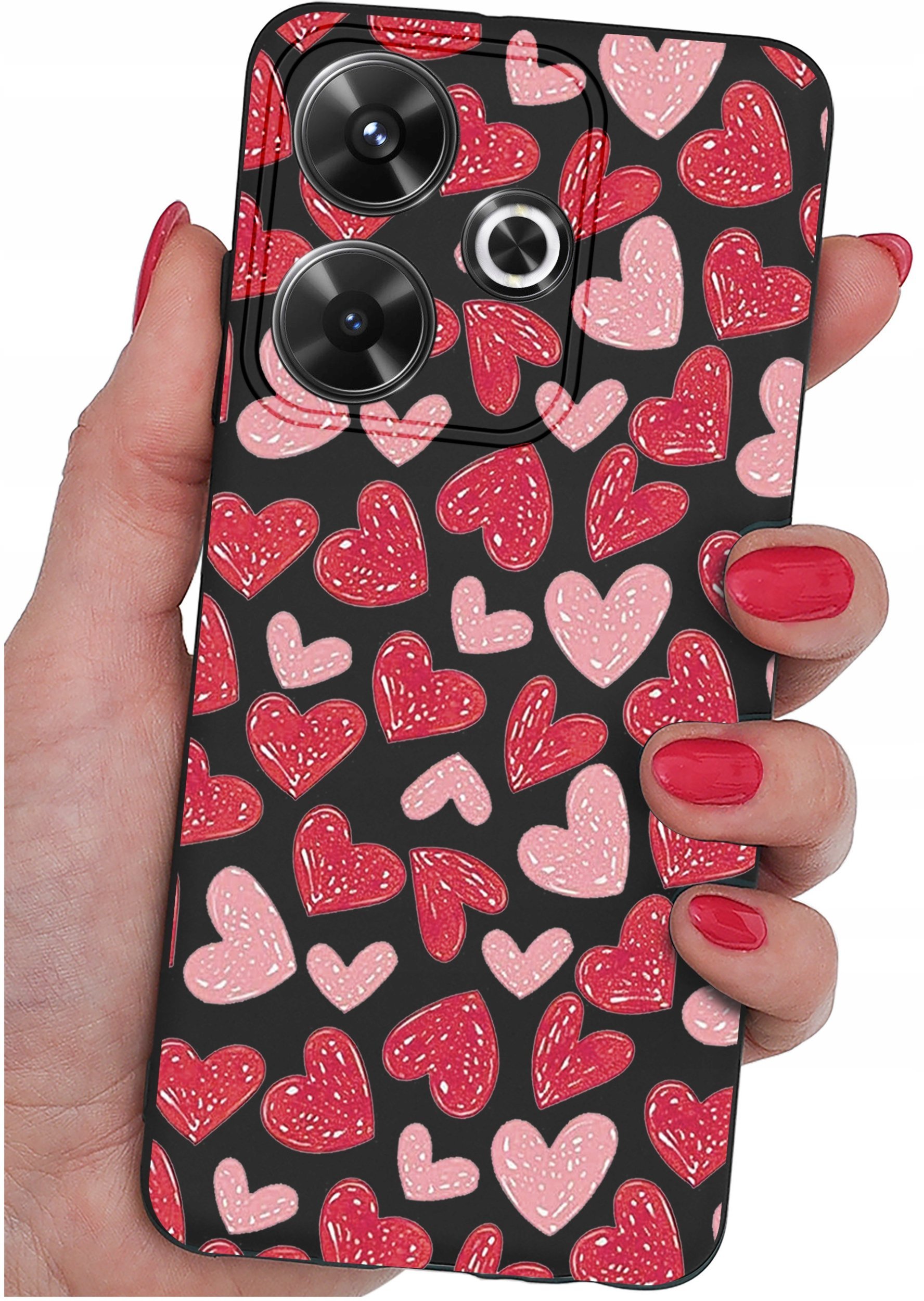 Etui do Xiaomi Redmi 13 4G WZORYSILIKONOWE MATT CASE + SZKŁO 9H