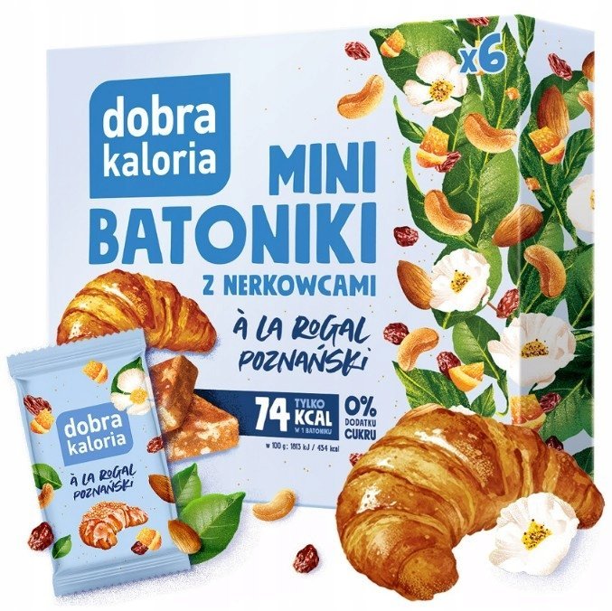 Dobra Kaloria Mini batoniki z nerkowcami à la rogal poznański 102g