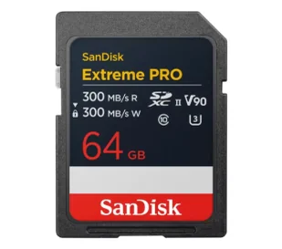 SanDisk Extreme PRO SDXC 64GB 300MB/S V90 SDSDXDM-064G-GN4IN - Karty pamięci - miniaturka - grafika 1