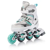 Rolki - Rolki Regulowane Meteor 4w1 Seasons Minth LED 2022 - 30-33 - miniaturka - grafika 1