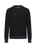 Swetry męskie - Jack & Jones Męski sweter z dzianiny - JJEGlobe Mężczyźni Bawełna szary jednolity, S - miniaturka - grafika 1