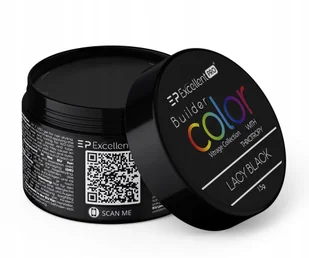 EXCELLENT PRO BUILDER GEL ŻEL BUDUJĄCY WITRAŻOWY LACY BLACK 15 g - Żele do paznokci - miniaturka - grafika 1