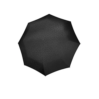 Parasole - reisenthel Umbrella Pocket duomatic automatyczny parasol kieszonkowy w kolorze Signature Black Hot Print z dużym przyciskiem i ergonomicznym uchwytem – 28 x 4,5 x 5 cm – waga 350 g - grafika 1